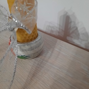 Suport  si lumanare fagure galbena - casă & stil de viață - lumânări, parfumuri, arome - lumânări și sfeșnice - Artynos.ro