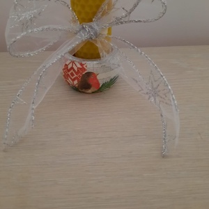 Suport  si lumanare fagure galbena - casă & stil de viață - lumânări, parfumuri, arome - lumânări și sfeșnice - Artynos.ro