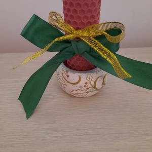 Suport  si lumanare fagure roz - Artynos.ro