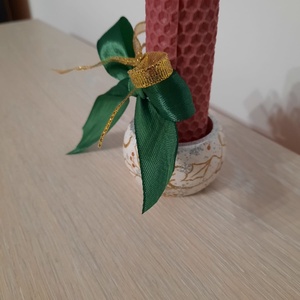 Suport  si lumanare fagure roz - casă & stil de viață - lumânări, parfumuri, arome - lumânări și sfeșnice - Artynos.ro