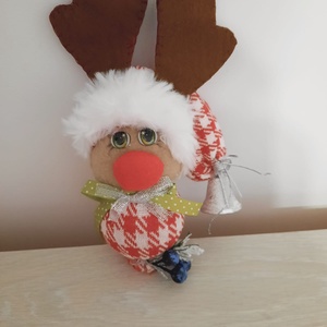 Ren mic cu clopotel  - crăciun - decorațiuni de crăciun de casă - globuri de crăciun - Artynos.ro