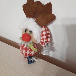 Ren mic cu clopotel  - crăciun - decorațiuni de crăciun de casă - globuri de crăciun - Artynos.ro