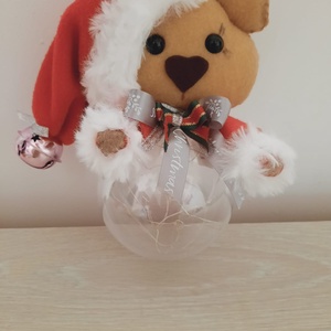 Urs cu caciulita si zurgalai - crăciun - decorațiuni de crăciun de casă - globuri de crăciun - Artynos.ro
