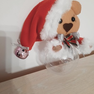 Urs cu caciulita si zurgalai - crăciun - decorațiuni de crăciun de casă - globuri de crăciun - Artynos.ro