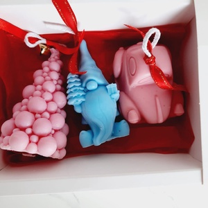 Set trei lumanari cu bradut, Casa & Stil de viata, Lumanari, parfumuri, arome, Lumanari si sfesnice, Lumanare si fabricarea lumanarilor, ARTYNOS