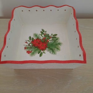 Cos de fructe patrat, Casa & Stil de viata, Accesorii pentru decorat casa, Decoratiuni de masa si decoratiuni pentru rafturi , Decoratiuni de masa, Decoupage, transfer si tehnici servetel, ARTYNOS