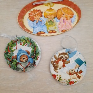 Set de globuri plate - crăciun - decorațiuni de crăciun de casă - globuri de crăciun - Artynos.ro