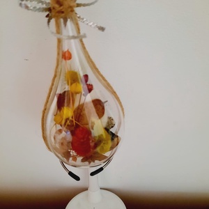 Glob lacrima cu stea si panglica argintie - crăciun - decorațiuni de crăciun de casă - globuri de crăciun - Artynos.ro