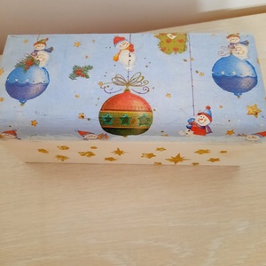 Cutie  pentru globuri, Casa & Stil de viata, Materiale de depozitare si sortare, Cutie depozitare, Decoupage, transfer si tehnici servetel, ARTYNOS