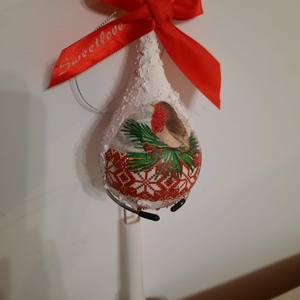 Glob lacrima, Craciun, Decoratiuni de Craciun de casa, Globuri de Craciun, Decoupage, transfer si tehnici servetel, ARTYNOS