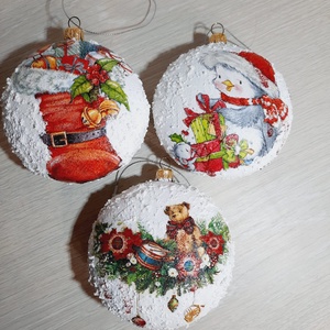 Set globuri plate - crăciun - decorațiuni de crăciun de casă - globuri de crăciun - Artynos.ro