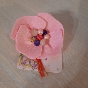 Brosa floare roz, Bijuterii, Brose, Cusatura, ARTYNOS