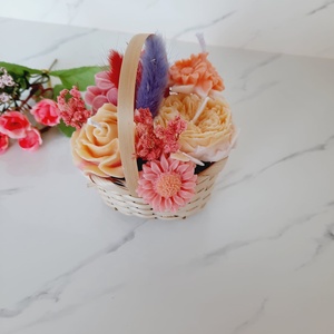 Cosulet cu flori de ceara - casă & stil de viață - decorațiuni de casă - decorațiuni de masă și rafturi - decorațiuni de masă - Artynos.ro