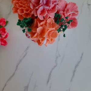 Recipient ceramic cu flori - casă & stil de viață - decorațiuni de casă - decorațiuni de masă și rafturi - decorațiuni de masă - Artynos.ro