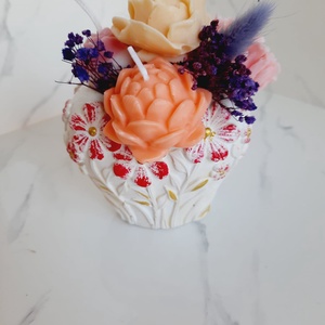 Recipient ceramic  cu flori, Casa & Stil de viata, Decoratiuni de casa, Decoratiuni de masa si rafturi, Decoratiuni de masa, Aranjament de flori, ARTYNOS