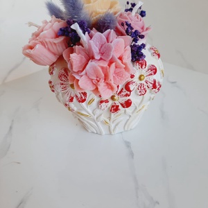 Recipient ceramic  cu flori - casă & stil de viață - decorațiuni de casă - decorațiuni de masă și rafturi - decorațiuni de masă - Artynos.ro