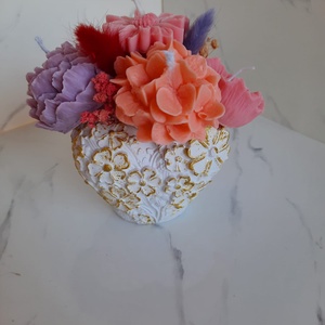 Recipient ceramic  cu flori - casă & stil de viață - decorațiuni de casă - decorațiuni de masă și rafturi - decorațiuni de masă - Artynos.ro