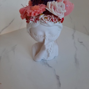 Recipient ceramic  cu flori, Casa & Stil de viata, Decoratiuni de casa, Decoratiuni de masa si rafturi, Decoratiuni de masa, Aranjament de flori, ARTYNOS