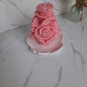 Lumanare inalta cu trandafiri - Artynos.ro