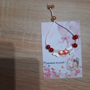 Bratara cu fluturasi - bijuterii - brățări - brățări din mărgele - Artynos.ro