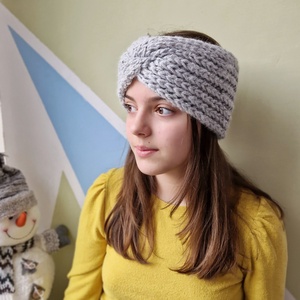 Bentita tricotata Ice Grey - Artynos.ro