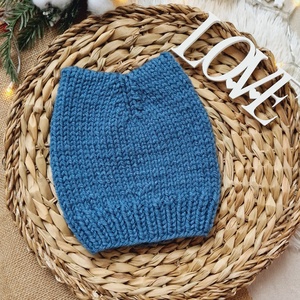 Căciulă tricotată Pisica Blue - îmbrăcăminte și modă - eșarfe, pălării, fularuri - căciulă - Artynos.ro