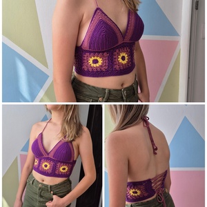 Top crosetat Lavanda in floare, Imbracaminte si moda, Haine dama, Tricou si top de dama, Crosetat, ARTYNOS