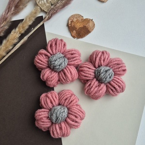 Mărțișor Handmade Tip Broșă � Flower Power Pink Dust  - bijuterii - broșe - Artynos.ro