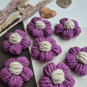 Martisor Handmade Tip Brosa � Flower Power Purple Sand - Artynos.ro