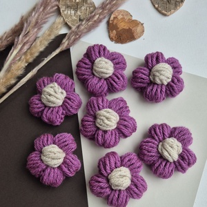 Mărțișor Handmade Tip Broșă � Flower Power Purple Sand - bijuterii - broșe - Artynos.ro
