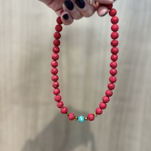 Colier Handmade cu Piatră Vulcanică  - Artynos.ro