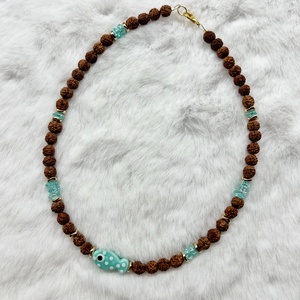 Colier handmade Rudraksha - bijuterii - coliere - coliere cu mărgele - Artynos.ro