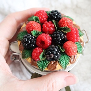 Borcan decorat Fruitylicious - casă & stil de viață - accesorii pentru decorat casa - decorațiuni de masă și decorațiuni pentru rafturi  - boluri din ceramică, boluri decorative - Artynos.ro