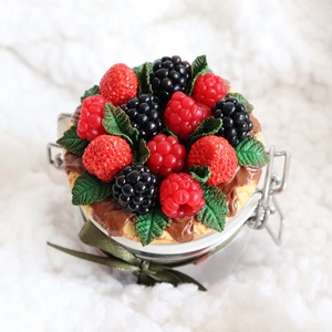 Borcan decorat Fruitylicious - casă & stil de viață - accesorii pentru decorat casa - decorațiuni de masă și decorațiuni pentru rafturi  - boluri din ceramică, boluri decorative - Artynos.ro
