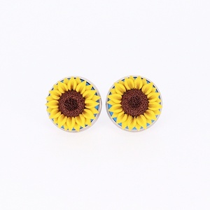 Cercei cu șurub Sunflower - Artynos.ro