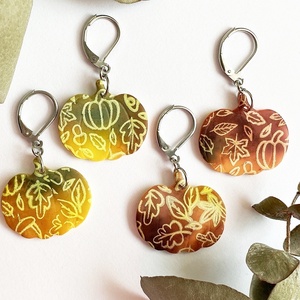 Cercei Pumpkin Treasures - bijuterii - cercei - cercei agățați - Artynos.ro