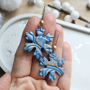 Cercei Winter blue - bijuterii - cercei - cercei lungi - Artynos.ro