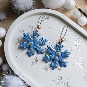 Cercei Winter blue - bijuterii - cercei - cercei lungi - Artynos.ro