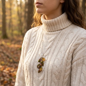 Cercei și pandantiv Autumn Treasures - bijuterii - seturi de bijuterii - Artynos.ro