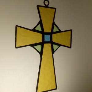 Crucifix Vitraliu Tiffany - accesorii de crăciun - accesorii pentru copt de crăciun - Artynos.ro