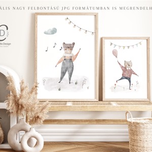 Petrecere de pădure pepinieră, poster de grădiniță, set de artă de perete cu animale de pădure 3 buc -  - Artynos.ro
