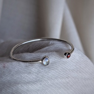 Bratara Reglabila din Argint cu Pietre Semipretioase Winter Light, Bijuterii, Bratari, Bratari din argint, , ARTYNOS