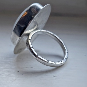 Inel Statement din Argint cu Piatra Lunii Moon Tear  - bijuterii - inele - inele statement - Artynos.ro