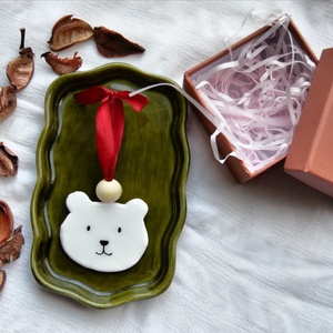 Ursul polar - crăciun - decorațiuni de crăciun de casă - figurine pentru pomul de crăciun - Artynos.ro