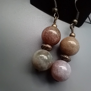 Cercei cu margele din agate indiene - bijuterii - cercei - cercei drop - Artynos.ro