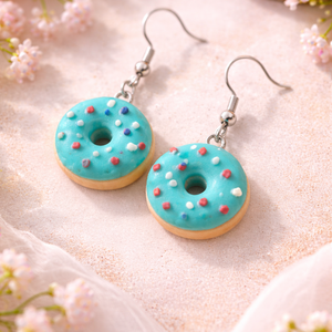 Cercei donuts , Bijuterii, Cercei, Cercei cu figurine, Confectionarea bijuteriilor, Lucrare cu argila, ARTYNOS