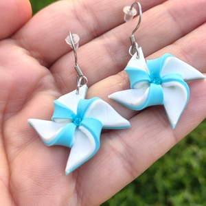 Cercei elice din lut polimeric -design modern handmade - bijuterii - cercei - cercei cu figurine - Artynos.ro