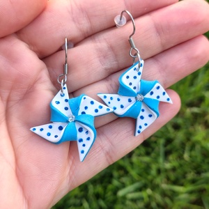 Cercei elice din lut polimeric -design modern handmade, Bijuterii, Cercei, Cercei cu figurine, Confectionarea bijuteriilor, Lucrare cu argila, ARTYNOS