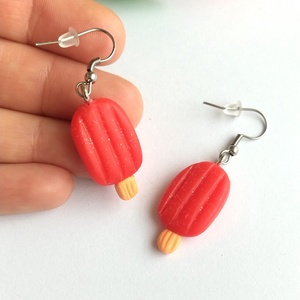 Cercei handmade inghetata pe bat din lut polimeric � inox hipoalergenic, cercei amuzanti kawaii, desert, Bijuterii, Cercei, Cercei cu figurine, Lucrare cu argila, Confectionarea bijuteriilor, ARTYNOS