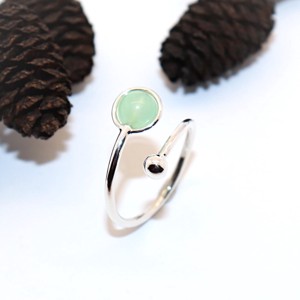 Piatra de jad, inel de argint pentru femei, mărimea 56, ajustabil (EGY.292) - bijuterii - inele - inele din argint - Artynos.ro